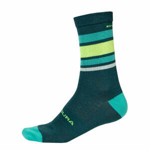 Endura BaaBaa Merino Stripe Socken: Sattes Teal  - L-XL